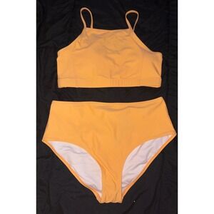 NEW Constitución 1917 Tangerine Orange High-Waist Bikini Set Women's Medium